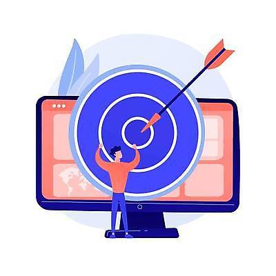 EPS 해외이미지 전신 남자 일러스트 비즈니스 화살 한명 성인 모니터 과녁판 성인남자한명만 해외일러스트 1 사람 컴퓨터 남자한명만 성인남자만 파일형식 벡터 이미지허브