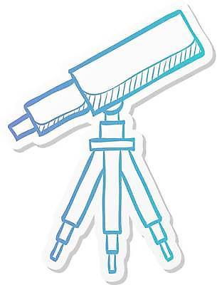 EPS 해외이미지 클립아트 과학 컨셉 스티커 일러스트 모바일 그래픽 픽토그램 검은색 웹 망원경 기구 관찰 확대 심볼 오브젝트 그림 윤곽 손그림 천문학 발견 UI 스타일 해외일러스트 교육 컬러 인터넷 모션 파일형식 벡터 이미지허브