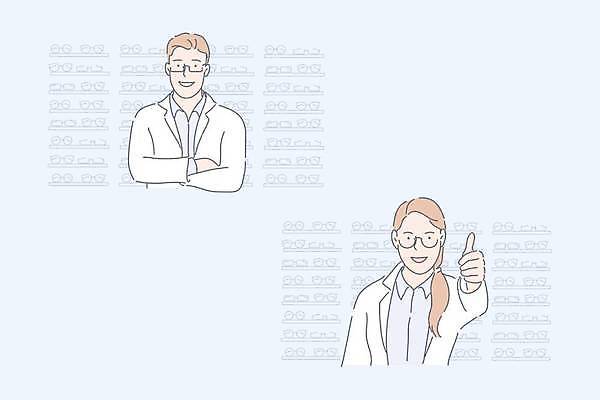 EPS 해외이미지 직업 여자 남자 행복 안경 일러스트 노동자 건강 서기 미소 사람 소년 성인 세트 상점 의사 구매 만화 확인 만족 시력 비전 모음 보여주기 돌봄 승인 광학 해외일러스트 잡화 감정 어린이 모션 표정 쇼핑 의료진 파일형식 벡터 이미지허브