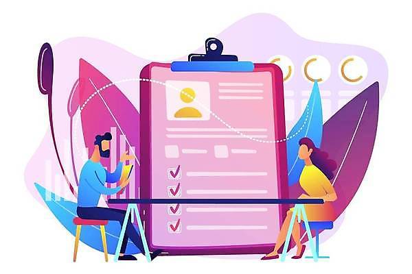 EPS 해외이미지 전신 라이프스타일 여자 남자 잎 의자 일러스트 회사 들기 앉기 성인 두명 비즈니스맨 비즈니스우먼 책상 면접 이력서 고용 서류판 채용 체크리스트 얼굴없음 성인만 해외일러스트 식물 가구 비즈니스 모션 사람 생활 사무용품 구직 직장인 파일형식 벡터 이미지허브