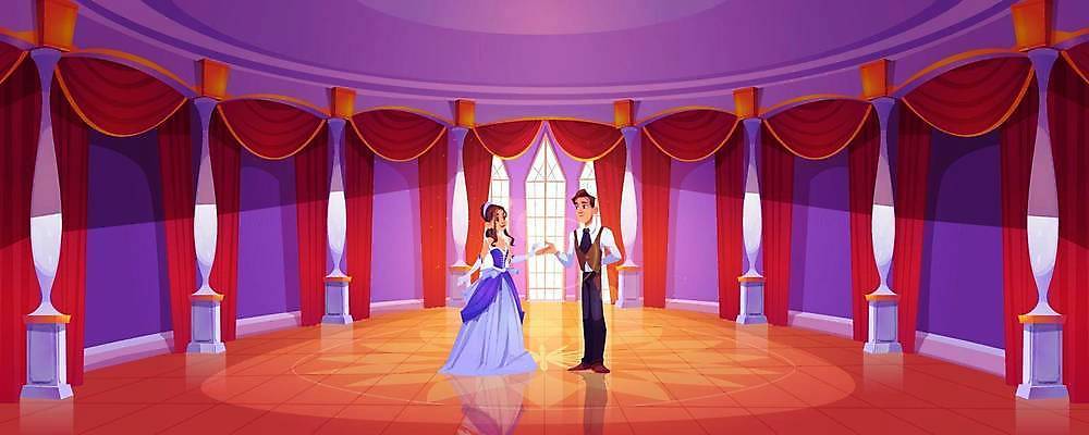 EPS 해외이미지 커플 드레스 결혼 백그라운드 일러스트 공 창문 결혼식 동화 바닥 요정 이야기 사랑 소년 내부 빨간색 궁전 방 낭만 골동품 춤 기둥 커튼 홀 복도 중세 황금 고급 왕 만화 장면 공상 마법 여왕 바로크 왕국 왕자 해외일러스트 옷 남자 건축 감정 어린이 컬러 컨셉 고건축 관계 문화예술 이벤트 공간 역사 파일형식 벡터 이미지허브