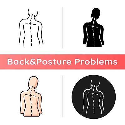 EPS 해외이미지 포즈 곡선 일러스트 건강 사람없음 고통 플랫 고장 척추 어깨 문제 해외일러스트 감정 선 뼈 신체부위 파일형식 벡터 이미지허브