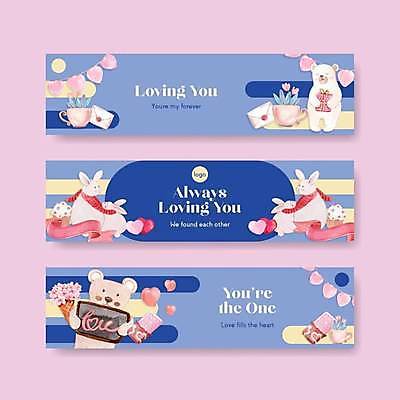 EPS 해외이미지 템플릿 배너 가로배너 꽃 리본 꽃다발 동물캐릭터 프로포즈 여러마리 일러스트 곰 편지봉투 사랑 사람없음 파란색 귀여움 초콜릿 목도리 칠판 하트 토끼 찻잔 가랜드 배너세트 해외일러스트 일러캐릭터 모양 식물 동물 캐릭터 잡화 감정 컬러 다수 컨셉 포유류 디저트 봉투 잔 가로 반려동물 세트 편지 파티용품 파일형식 벡터 이미지허브