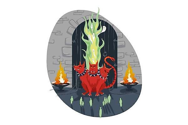 EPS 해외이미지 동물 종교 백그라운드 일러스트 3 서기 경비 앉기 반려동물 머리 골동품 죽음 영혼 역사 개 만화 종업원 그리스 그림 보안 대문 사냥개 신화 그리스인 나쁜 남동생 로마인 몬스터 전설 지옥 시리즈 해외일러스트 서양인 직업 유럽 포유류 모션 안전 인종 신체부위 문 보호 동생 파일형식 벡터 이미지허브