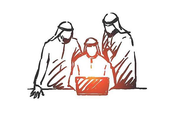 EPS 해외이미지 손 컨셉 일러스트 비즈니스 통신 성공 협력 함께함 대화 사람 노트북 사무실 거래 도전 업무 직장인 비즈니스맨 그룹 시장 목표 토론 이슬람교 스케치 경영자 아라비아 책임자 사우디아라비아 경영 고립 두바이 수입 아랍어 이슈 통일 해외일러스트 직업 남자 종교 중동 말하기 미술 신체부위 전자제품 작업 리더 아랍에미리트 파일형식 벡터 이미지허브