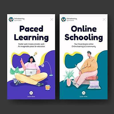 EPS 해외이미지 전신 여자 남자 화분 일러스트 전구 앉기 손짓 성인 두명 책 노트북 학습 세트 정보 스탠드 타이핑 커피잔 소셜네트워크 소셜미디어 온라인강의 성인만 웨비나 깨달은 해외일러스트 교육 커피 모션 조명 잔 사람 전자제품 강의 세미나 파일형식 벡터 언택트 이미지허브