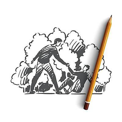 EPS 해외이미지 전신 나무 남자 일러스트 성인 두명 손잡기 잡기 도움 스케치 손그림 넘어짐 얼굴없음 성인남자만 해외일러스트 식물 컨셉 모션 미술 사람 남자만 성인만 파일형식 벡터 이미지허브