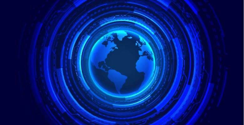 EPS 해외이미지 지구 일러스트 사람없음 파란색 우주 디지털 해외일러스트 컬러 파일형식 벡터 이미지허브