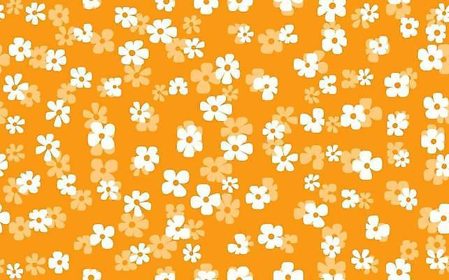 EPS 해외이미지 디자인 꽃 패턴 꽃백그라운드 일러스트 사람없음 주황색 패턴백그라운드 플라워패턴 해외일러스트 식물 컬러 백그라운드 무늬 파일형식 벡터 이미지허브