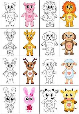 EPS 해외이미지 클립아트 동물 캐릭터 디자인 교육 야생동물 어린이 선 백그라운드 일러스트 학교 미술 그래픽 책 세트 검은색 페인트 유치원 흰색 아기 토끼 돼지 그리기 벌레 낙서 만화 스케치 그림 레이아웃 클립 윤곽 페이지 고립 해외일러스트 일러캐릭터 컬러 곤충 포유류 모션 문화예술 사람 반려동물 파일형식 벡터 이미지허브