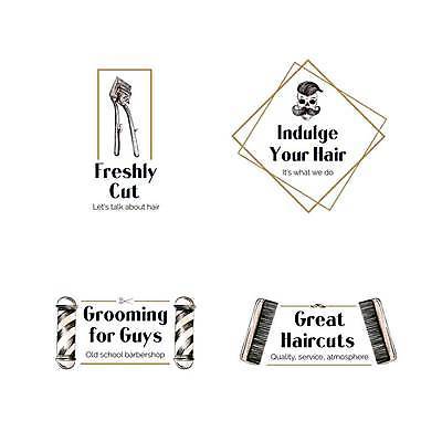 EPS 해외이미지 일러스트 수염 해골 사각프레임 프레임 글자캘리그라피 사람없음 세트 사각형 머리빗 이발소 해외일러스트 도형 캘리그라피 뼈 미용용품 뷰티샵 파일형식 벡터 이미지허브