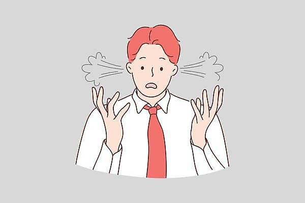 EPS 해외이미지 남자 감정 일러스트 한명 성인 회색 분노 성인남자한명만 해외일러스트 1 컬러 사람 남자한명만 성인남자만 파일형식 벡터 이미지허브