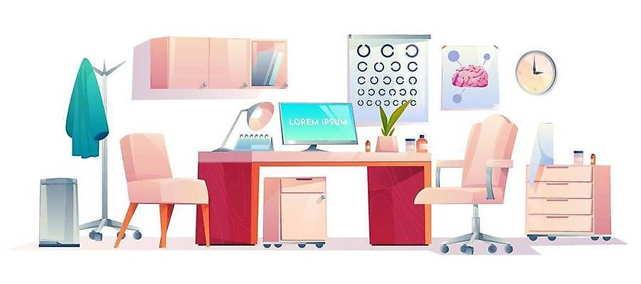 EPS 해외이미지 직업 디자인 시계 가구 백그라운드 의자 일러스트 탁자 직장 실내 건강 병원 내부 컴퓨터 세트 사무실 약 방 장비 시험 환자 의사 흰색 수술 옷걸이 만화 캐비닛 확인 뇌 안락의자 비전 테라피 고립 되감기 치료사 해외일러스트 교육 컬러 생활용품 회사 비즈니스 의학 전자제품 뷰티 의료진 사물함 파일형식 벡터 이미지허브