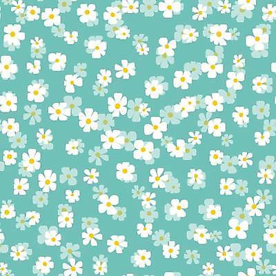 EPS 해외이미지 디자인 꽃 패턴 꽃백그라운드 일러스트 사람없음 패턴백그라운드 민트색 플라워패턴 해외일러스트 식물 컬러 백그라운드 무늬 파일형식 벡터 이미지허브