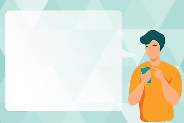 EPS 해외이미지 남자 하늘색 백그라운드 말풍선 일러스트 비즈니스 프레임 한명 들기 성인 스마트폰 비즈니스맨 플랫 얼굴없음 성인남자한명만 카피스페이스 해외일러스트 1 모션 사람 파란색 핸드폰 스마트기기 공백 직장인 남자한명만 성인남자만 파일형식 벡터 이미지허브