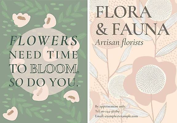 EPS 해외이미지 꽃 줄기 잎 꽃무늬 일러스트 타이포그라피 사람없음 초록색 원형 베이지색 해외일러스트 도형 식물 문자 컬러 무늬 파일형식 벡터 이미지허브