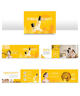 템플릿 여자 ZIP 리플렛 사람 팜플렛 여러명 20대 성인 30대 뷰티 노란색 화장품 한국인 파운데이션 성인여자만 인디자인 INDD 이미지템플릿 컬러 다수 동양인 청년 장년 여자만 성인만 파일형식