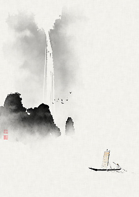 PSD 응시 남자 일러스트 캘리그라피 조류 붓터치 산 흑백 한명 풍경 성인 폭포 뱃사공 동양화 언덕 번짐 새떼 산수화 선박 성인남자한명만 국내일러스트 동물 1 시선 수상교통 자연 촬영기법 미술 사람 남자한명만 성인남자만 파일형식 효과