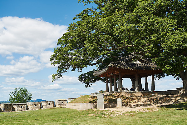 포토 JPG 주간 나무 구름 여행 한국건축 유적지 하늘 풍경 사람없음 야외 관광지 봄 문화재 역사 한국사 강화도 국내여행 명승지 사적지 월곶진 연미정 국내포토 자연요소 식물 계절 건축 고건축 정자_건축물 인천 파일형식
