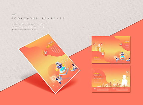 PSD 템플릿 표지디자인 북디자인 출판디자인 여자 표지 ZIP 내지 리플렛 북커버 비즈니스 사람 팜플렛 두명 건물 컴퓨터 주황색 로봇 조작 이미지템플릿 건축물 컬러 전자제품 파일형식