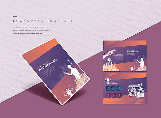 PSD 템플릿 표지디자인 북디자인 출판디자인 표지 실루엣 ZIP 내지 리플렛 북커버 비즈니스 팜플렛 사람없음 건물 보라색 터치 로봇 로봇팔 이미지템플릿 건축물 컬러 촬영기법 파일형식