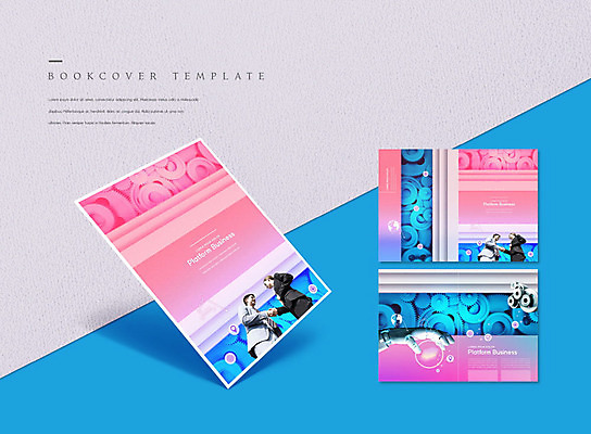 PSD 서양인 외국인 템플릿 표지디자인 북디자인 출판디자인 여자 표지 남자 ZIP 내지 리플렛 분홍색 백그라운드 북커버 비즈니스 악수 사람 팜플렛 여러명 상반신 20대 성인 파란색 톱니바퀴 성인만 이미지템플릿 컬러 다수 인종 손짓 청년 파일형식