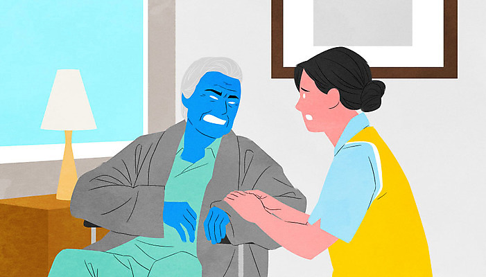 PSD 여자 할아버지 노년 감정 일러스트 스트레스 서기 사람 앉기 성인 두명 분노 요양원 불만 사회복지사 돌봄 우울증 감정노동자 국내일러스트 직업 남자 모션 질병 사회복지 파일형식