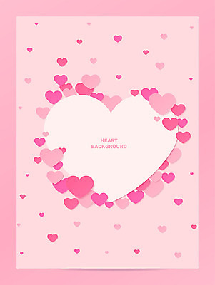 분홍색 백그라운드 일러스트 프레임 사랑 사람없음 하트 프레임일러스트 아기자기 국내일러스트 AI파일 모양 감정 컬러 컨셉 파일형식 벡터