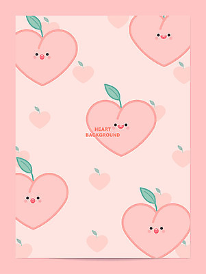 캐릭터 분홍색 백그라운드 패턴 일러스트 프레임 사랑 사람없음 귀여움 하트 복숭아 프레임일러스트 아기자기 국내일러스트 일러캐릭터 AI파일 모양 감정 컬러 컨셉 무늬 과일 파일형식 벡터