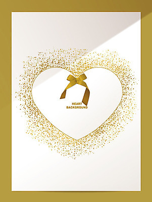 리본 백그라운드 일러스트 프레임 그림자 사랑 사람없음 금색 하트 금박 프레임일러스트 국내일러스트 AI파일 모양 감정 컬러 파일형식 벡터