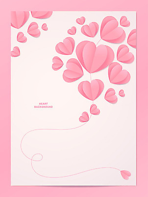 종이 선 분홍색 백그라운드 일러스트 프레임 사랑 사람없음 하트 페이퍼아트 프레임일러스트 국내일러스트 AI파일 모양 감정 컬러 파일형식 벡터