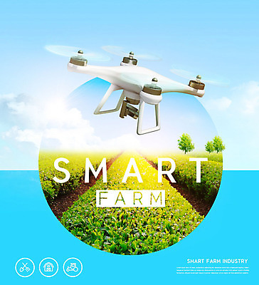 PSD 편집이미지 농업 사람없음 파란색 농장 비행 스마트 드론 카피스페이스 스마트팜 모빌리티 이미지편집 산업 교통수단 컬러 컨셉 공백 파일형식