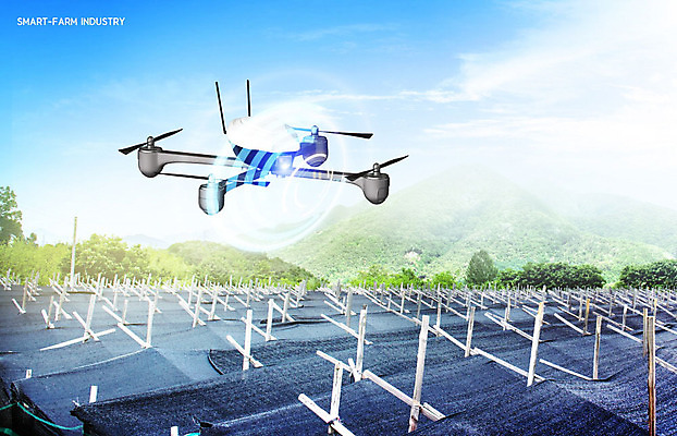 PSD 편집이미지 밭 농업 사람없음 컬러풀 농장 비행 스마트 드론 카피스페이스 스마트팜 모빌리티 이미지편집 산업 교통수단 컬러 컨셉 공백 파일형식