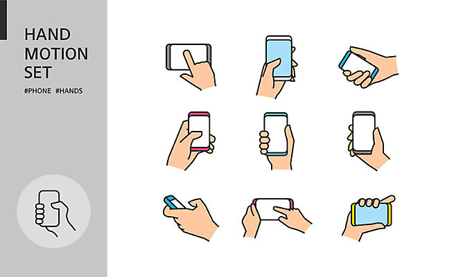 아이콘 손 모션 모바일 들기 손짓 신체부위 스마트폰 세트 터치 손모양 2D아이콘 AI파일 모양 사람 핸드폰 스마트기기 파일형식 벡터 손_신체부위