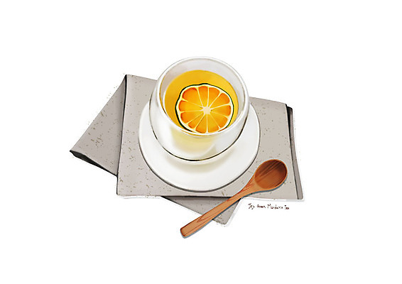 PSD 접시 오렌지 일러스트 디저트 사람없음 유행 머그컵 달콤 천 나무스푼 디테일 청귤차 과일차 국내일러스트 식기 음식 과일 컵 차_음료 직물 맛 나무숟가락 파일형식