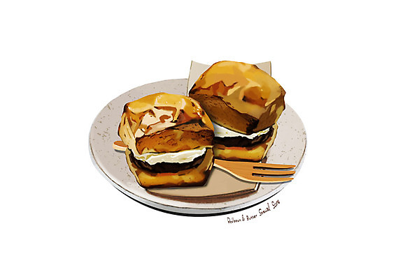 PSD 접시 종이 포크 일러스트 디저트 사람없음 유행 달콤 스콘 디테일 앙버터 국내일러스트 식기 음식 빵 맛 파일형식