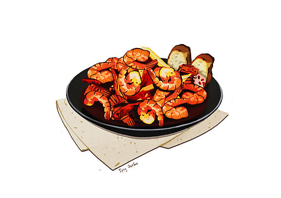 PSD 그릇 일러스트 디저트 사람없음 유행 천 디테일 마라감바스 감바스 국내일러스트 식기 음식 직물 퓨전음식 스페인음식 파일형식