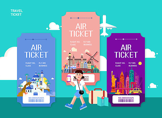 PSD 편집이미지 여자 해외여행 여행 백그라운드 비행기 한명 컬러풀 여행가방 세계여행 티켓 항공권 쿠폰 레이아웃 바코드 UI 할인쿠폰 편집소스 이미지편집 1 해외 컬러 가방 항공교통 대중교통 사람 세계 파일형식