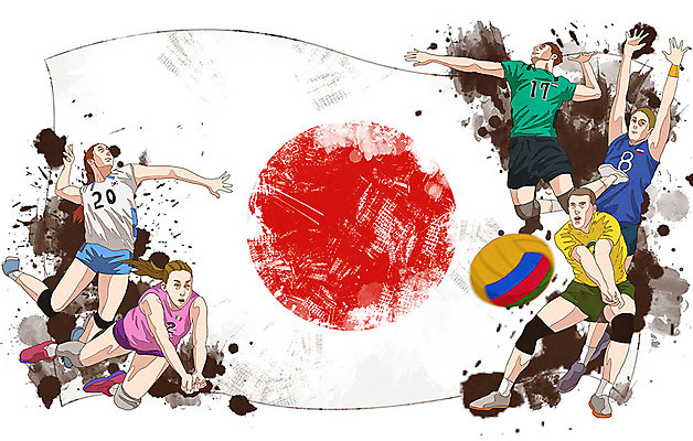 전신 PSD 여자 남자 스포츠 포즈 올림픽 일러스트 사람 여러명 성인 컬러풀 운동 점프 배구 배구선수 배구공 일장기 성인만 국내일러스트 스포츠용품 컬러 다수 공 모션 운동선수 건강 구기 국기 파일형식