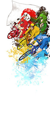 전신 PSD 남자 스포츠 포즈 올림픽 일러스트 사람 여러명 성인 컬러풀 운동 자전거 사이클선수 사이클링 일장기 성인남자만 국내일러스트 컬러 다수 운동선수 건강 바이크 국기 육상스포츠 남자만 성인만 파일형식
