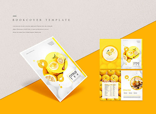 PSD 템플릿 표지디자인 북디자인 출판디자인 표지 ZIP 내지 리플렛 북커버 잔 팜플렛 사람없음 노란색 숟가락 차 유자 유자차 유자청 과일차 이미지템플릿 식기 음료 컬러 과일 수저 차_음료 파일형식 과일청