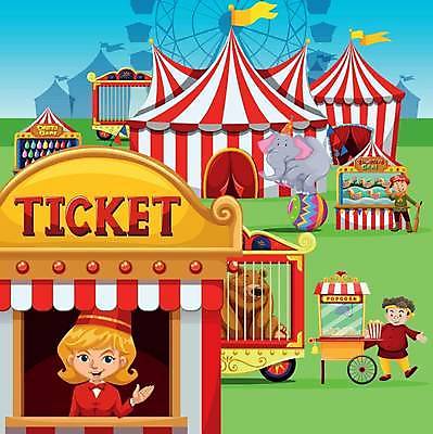 EPS 해외이미지 여자 남자 두마리 일러스트 곰 코끼리 상반신 성인 세명 놀이공원 깃발 서커스 천막 팝콘 매표소 성인만 해외일러스트 동물 2 포유류 사람 테마파크 파일형식 벡터 이미지허브