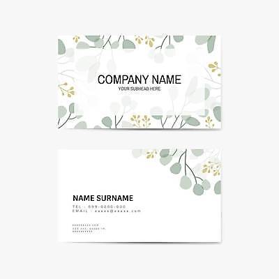 EPS 해외이미지 디자인 잎 일러스트 비즈니스 명함 명함템플릿 사람없음 가로명함 해외일러스트 식물 템플릿 파일형식 벡터 이미지허브