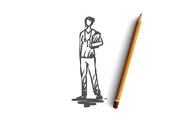 EPS 해외이미지 전신 여자 컨셉 유니폼 일러스트 청진기 병원 한명 들기 성인 간호사 의료진 의사 스케치 손그림 서류판 성인여자한명만 해외일러스트 직업 1 옷 의학 의료기기 모션 미술 사람 사무용품 여자한명만 성인여자만 파일형식 벡터 이미지허브