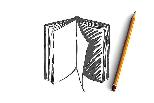 EPS 해외이미지 컨셉 일러스트 사람없음 책 스케치 손그림 해외일러스트 미술 파일형식 벡터 이미지허브