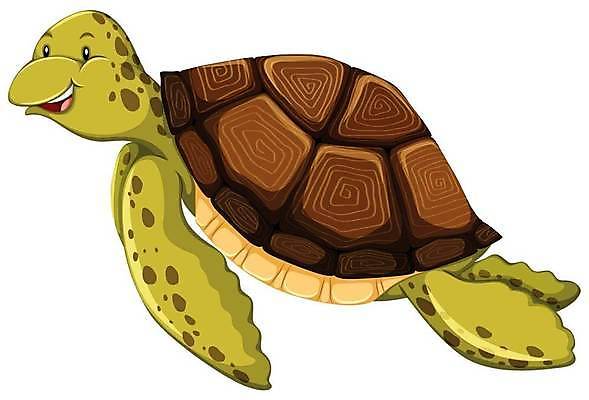 EPS 해외이미지 한마리 동물캐릭터 일러스트 사람없음 귀여움 바다거북 해외일러스트 일러캐릭터 동물 캐릭터 1 컨셉 거북이 파일형식 벡터 이미지허브