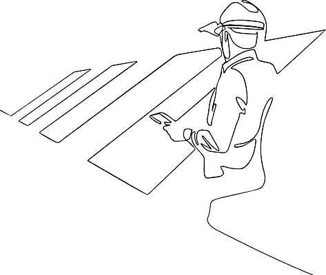 EPS 해외이미지 남자 라인일러스트 일러스트 노동자 작업복 한명 들기 상반신 성인 라인아트 확인 손그림 드로잉 성인남자한명만 해외일러스트 직업 1 옷 선 모션 미술 사람 남자한명만 성인남자만 파일형식 벡터 이미지허브