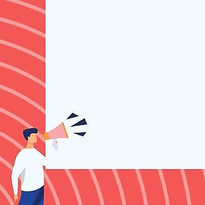 EPS 해외이미지 남자 분홍색 백그라운드 컨셉 일러스트 비즈니스 프레임 한명 들기 성인 확성기 외침 비즈니스맨 발표 플랫 성인남자한명만 카피스페이스 해외일러스트 1 컬러 모션 사람 소리 공백 직장인 남자한명만 성인남자만 파일형식 벡터 이미지허브