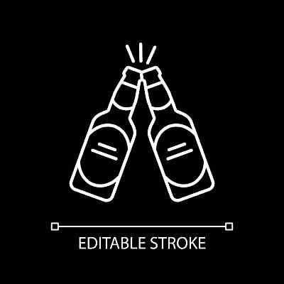 EPS 해외이미지 디자인 라인일러스트 일러스트 맥주 사람없음 플랫 건배 심플 맥주병 해외일러스트 술병 주류 파일형식 벡터 이미지허브