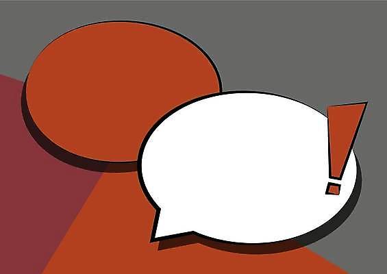 EPS 해외이미지 말풍선 일러스트 프레임 사람없음 갈색 회색 느낌표 카툰스타일 카피스페이스 해외일러스트 기호 컬러 공백 파일형식 벡터 이미지허브